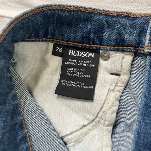 Hudson Zooey High Rise Straight Crop Distressed denim NEW - Picture 5 of 9